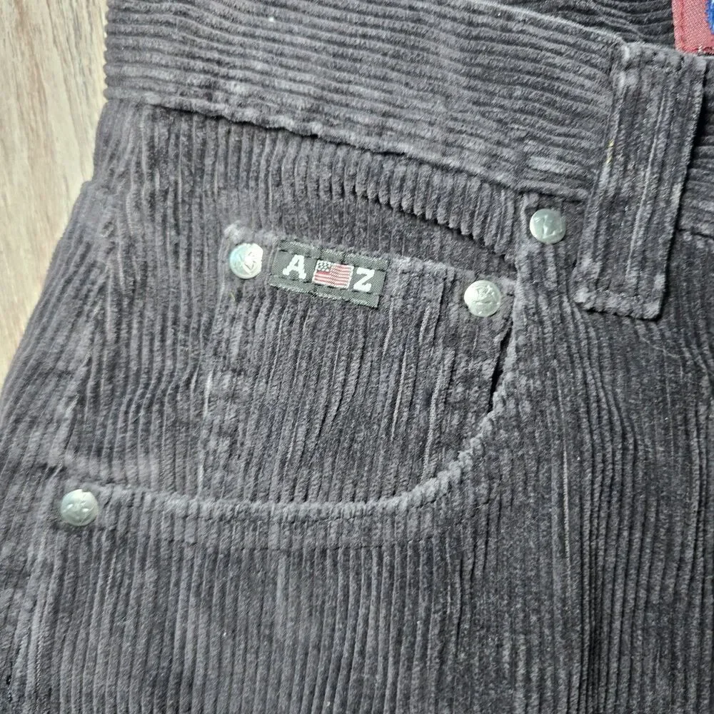Vintage Arizona Jean Co Corduroy Pants Mens 28x30 Baggy Fit Black 1999 Grunge
